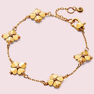 NWT~KATE SPADE~Legacy Logo Spade Flower Bracelet